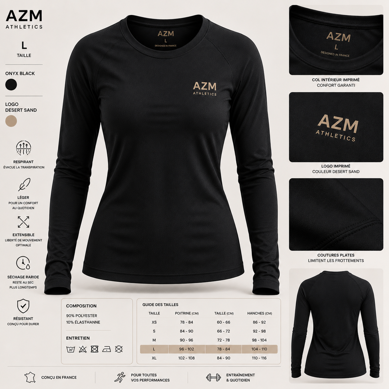 AZM Women's Long Sleeve tee